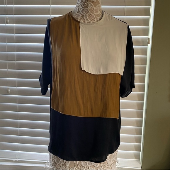 Mango Stylish Black top featuring chic deign lightweight fabric Back closure 6/M - Picture 1 of 5